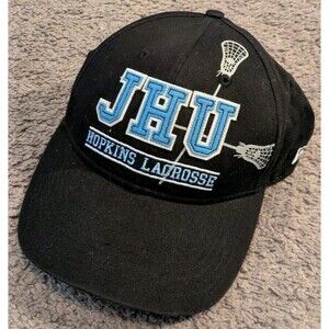 New Era 39Thirty John Hopkins University Blue Jays Lacrosse Black Fitted Hat S/M